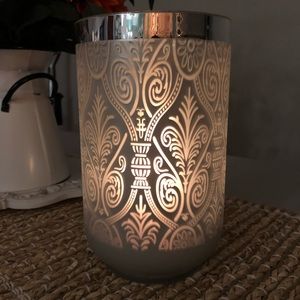 Frosted glass candle votive